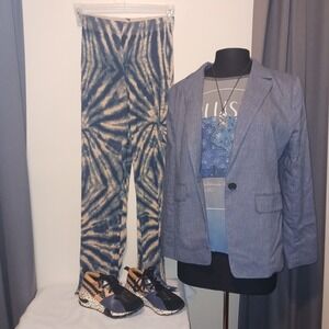 Loft Blazer 8 Hollister Tee Zara Tie Dye Pants S Steve Madden Sneakers 7 Outfit